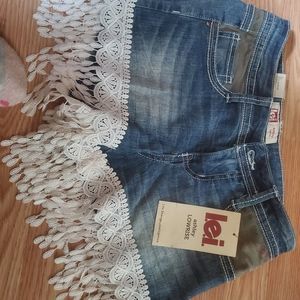 Blue jean shorts